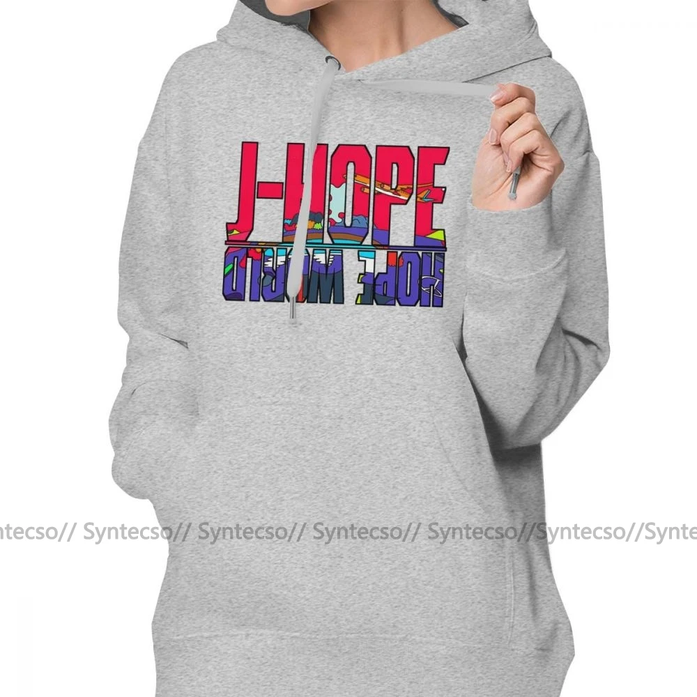 Толстовка Hope World с капюшоном J hope черные толстовки длинным рукавом Женская