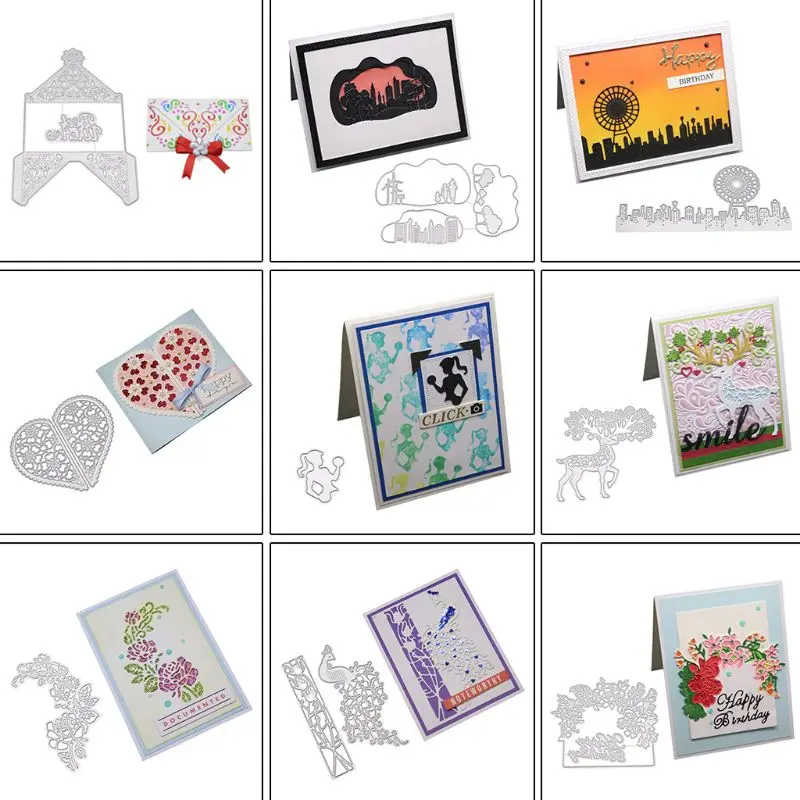 Городской семейный металлический режущий трафарет для скрапбукинга &quotсделай