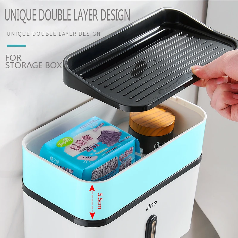 Держатель для туалетной бумаги ванной комнаты Комплект полок настенный ящик