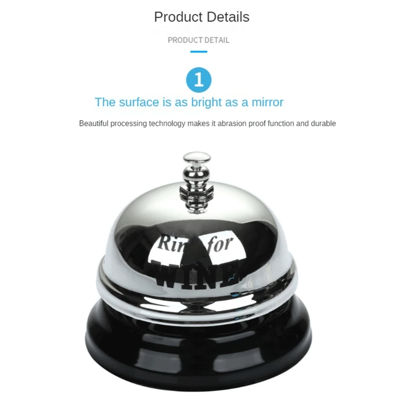 

7.5cm Diameter Bell with Slip Resistant Base Stable Surface As Bright As Mirror hot