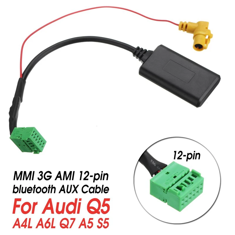Беспроводной Mmi 3g Ami 12 контактный Bluetooth подключения к разъему Aux адаптер аудио Вход