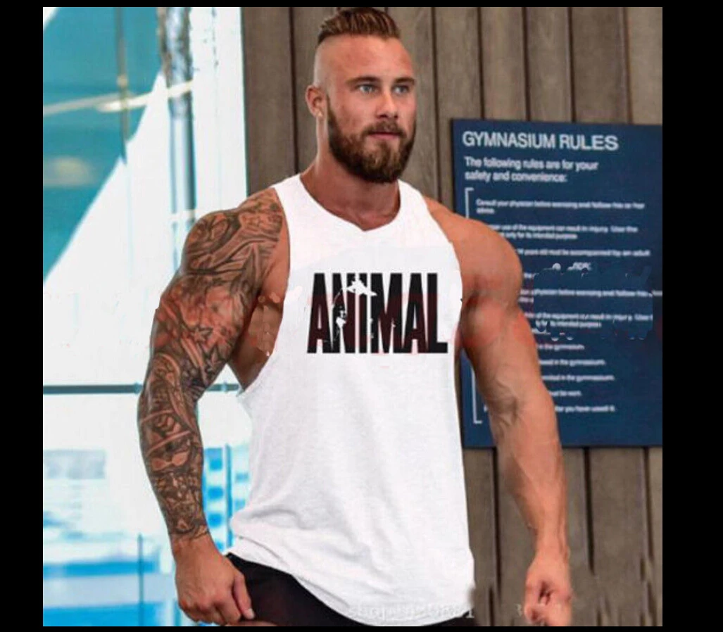 

Gym Men's Muscle Sleeveless Tee Shirt Tank Top Bodybuilding Sport Fitness Vest