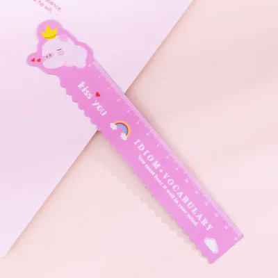 Цвет: желтый Милые Креативные принадлежности Kawaii для учеников начальной школы мультяшная Милая 15 см линейка может быть согнута мягкая линейка волнистая линейка Лидер продаж - Цвет: Цвет: желтый