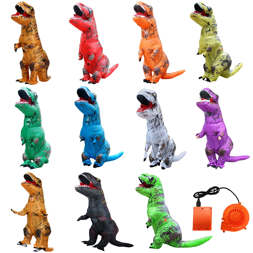 Детский надувной костюм динозавра Audlt аниме T-Rex костюмы для карнавала