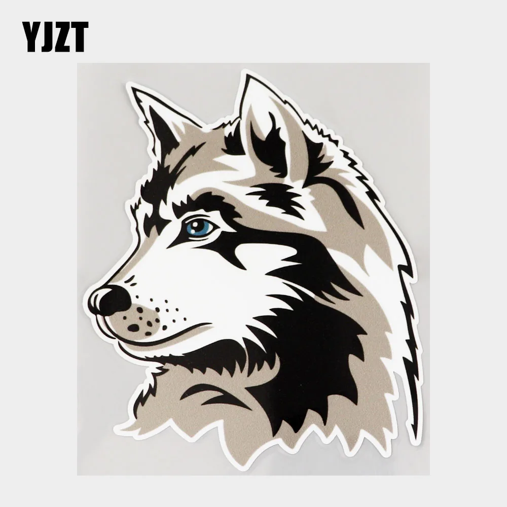 

YJZT 13.2CM×15.8CM Car Sticker Fashion Wolf Head Waterproof PVC Decal 11C-0133