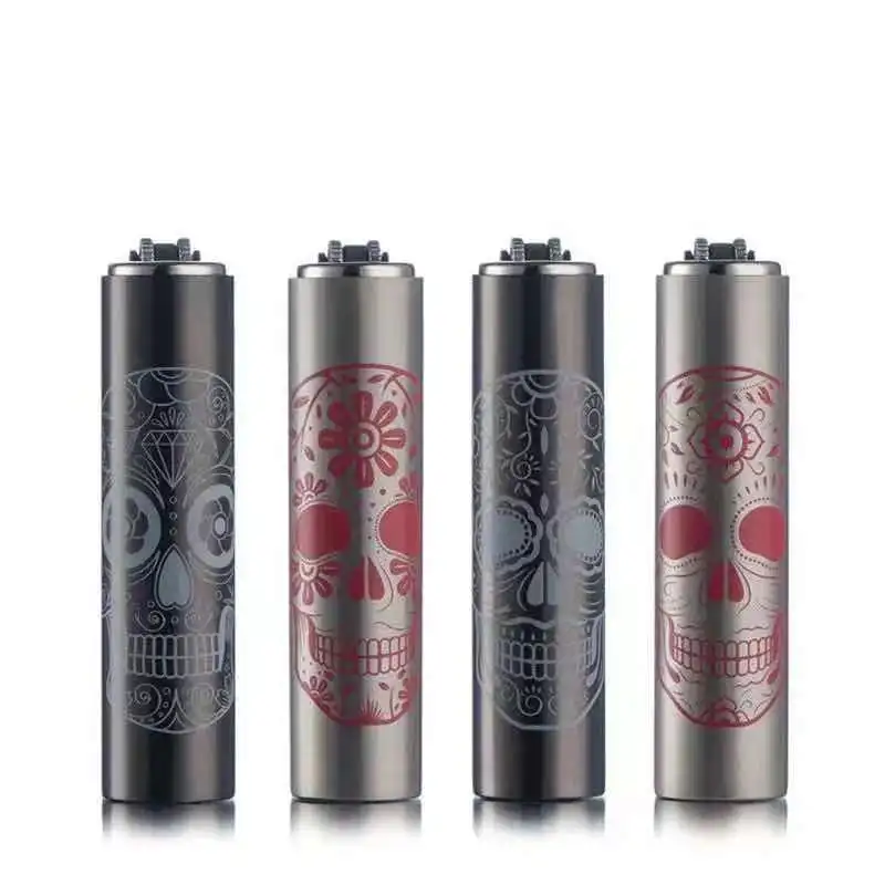 Металлическая нейлоновая Портативная Бутановая газовая зажигалка для стрижки