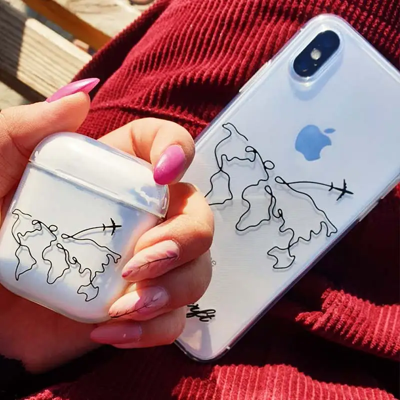 Роскошные аксессуары для карт чехол Airpods 1 2 прозрачные Bluetooth наушники дорожные