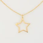 Ожерелье с именем под заказ со звездами, индивидуальное Золотое женское колье из нержавеющей стали под заказ