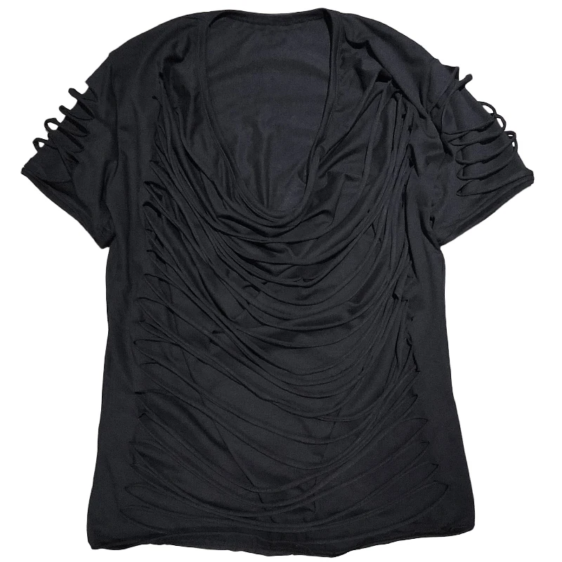 

T Shirt Men's Wear Hairdresser Trend Ha Country Summer Short-sleeved T Fashion Fringe Fashion Show Dress Half-sleeved Individu