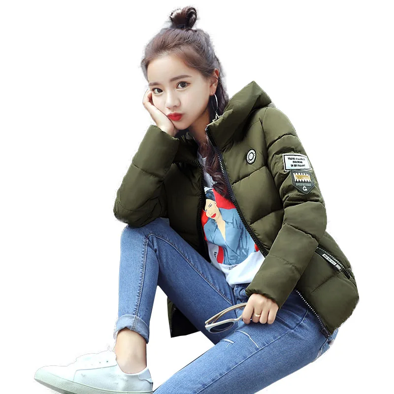 

2020 New Women Winter Jacket Thicken Hooded Down Cotton Jacket Female Coat Slim Women Parkas Women Loose Bread Service A306