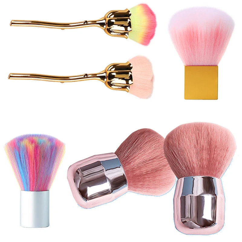 

1Pcs Nail Dust Brush Gel Polish Nail Art Brush For Manicure Cleaning Dust Powder Soft Makeup Brush Nail Care Accessories Tools