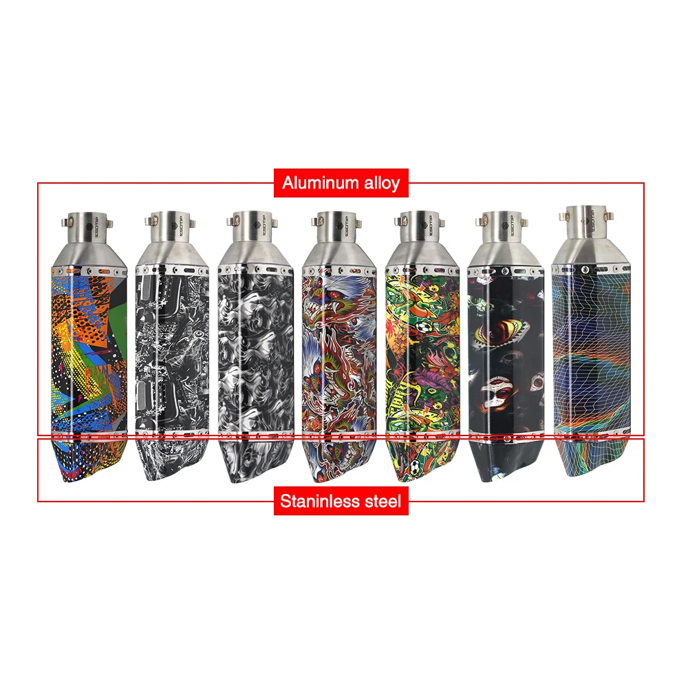 ZSDTRP Universal 51mm Colorful Motorcycle Muffler Exhaust Pipe For SUZUKI YAMAHA KAWASAKI HONDA used at 250cc to 750cc | Автомобили и