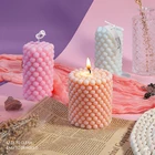 3D цилиндрическая Ароматерапия Свеча силиконовая форма сделай сам круглый шар ремесла украшение штукатурка мыло ручной работы форма свечи инструменты для изготовления