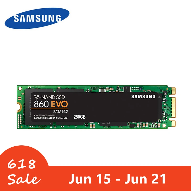 SAMSUNG SSD 860 EVO M.2 2280 TLC HDD 250 ГБ 500 1 ТБ Внутренний твердотельный накопитель для ноутбука