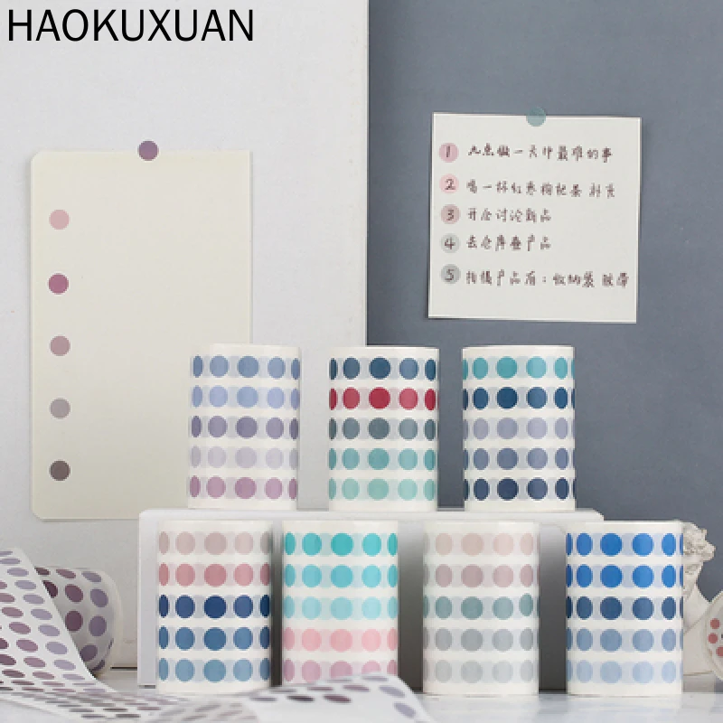 

60 мм * 3 м Свежие Красочные градиент Точки Лента заплетания клейкой ленты школьные канцелярские принадлежности