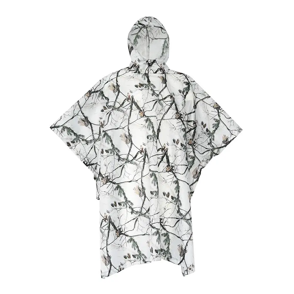 Камуфляжный дождевик водонепроницаемый с капюшоном пончо палатки для мужчин