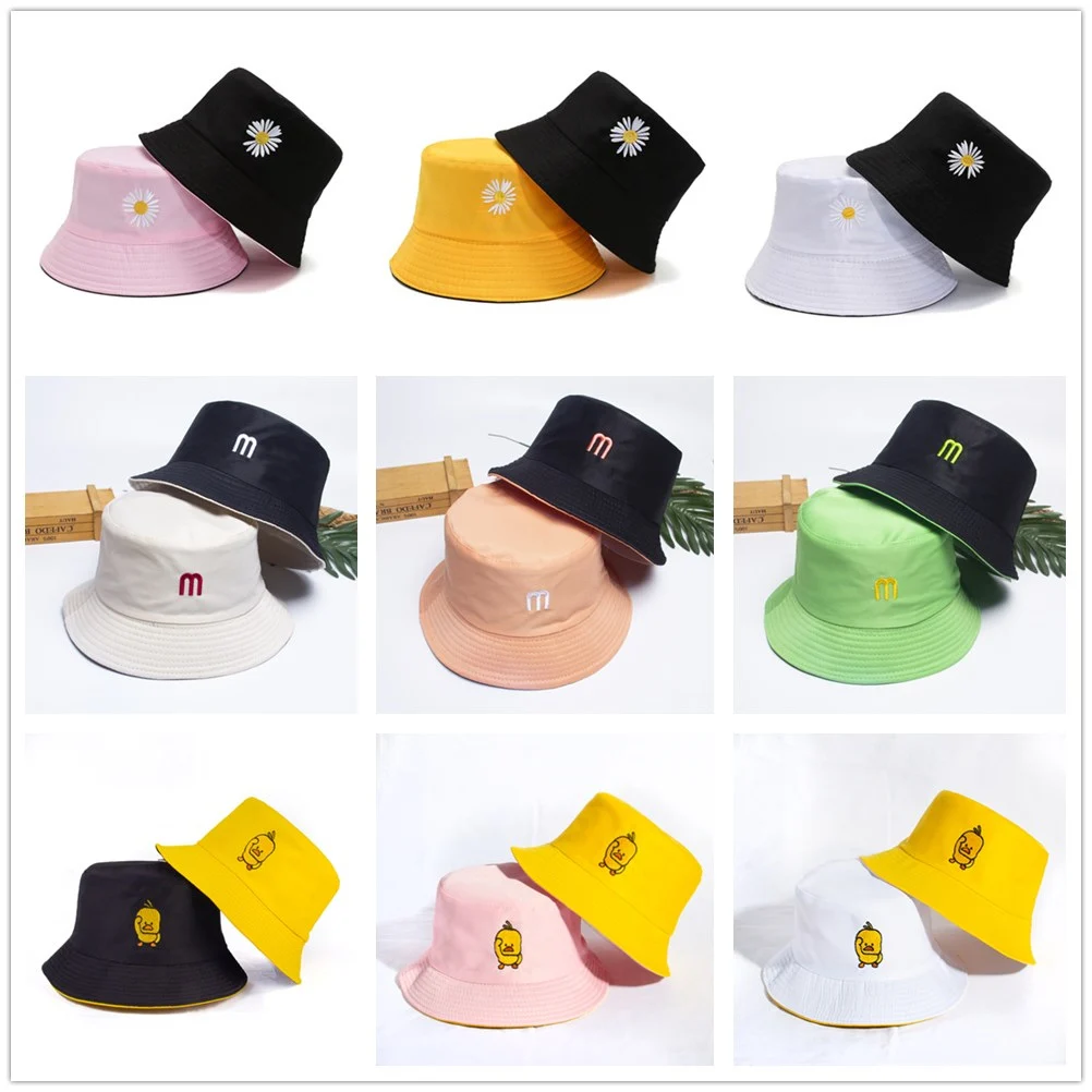 Панама с вышивкой и надписью для женщин зимняя двухсторонняя рыбалки унисекс