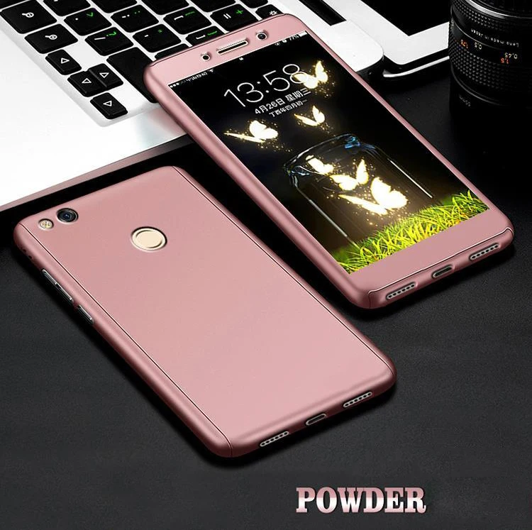 Pink Капа чехол для huawei P8 Lite Fundas 360 градусов Полная защита чехол для huawei Honor 8 Lite P9 Lite GR3 крышка+ стекло - Цвет: Pink