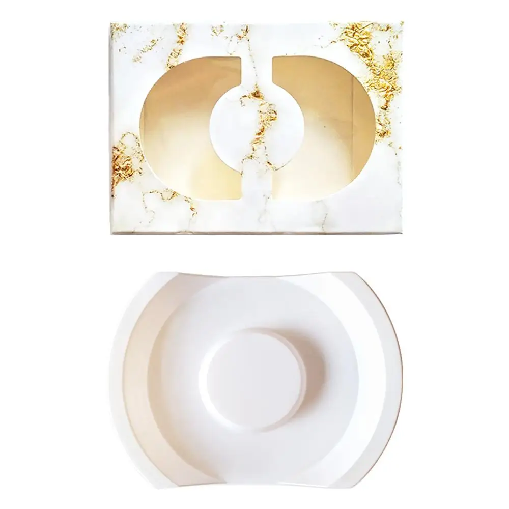 50 больших бумажных коробок для ресниц упаковка защита 10-28 мм Золотые Мраморные