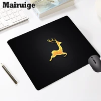 mairuige black background icon pattern office rubber waterproof non slip quality small mouse pad computer laptop tablet desk mat