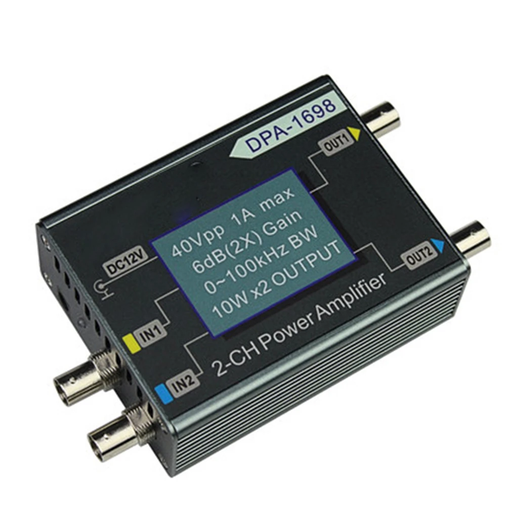 

New DC Power Amplifier 40V DPA-1698 High Power Dual Channel DDS Functional Signal Generator