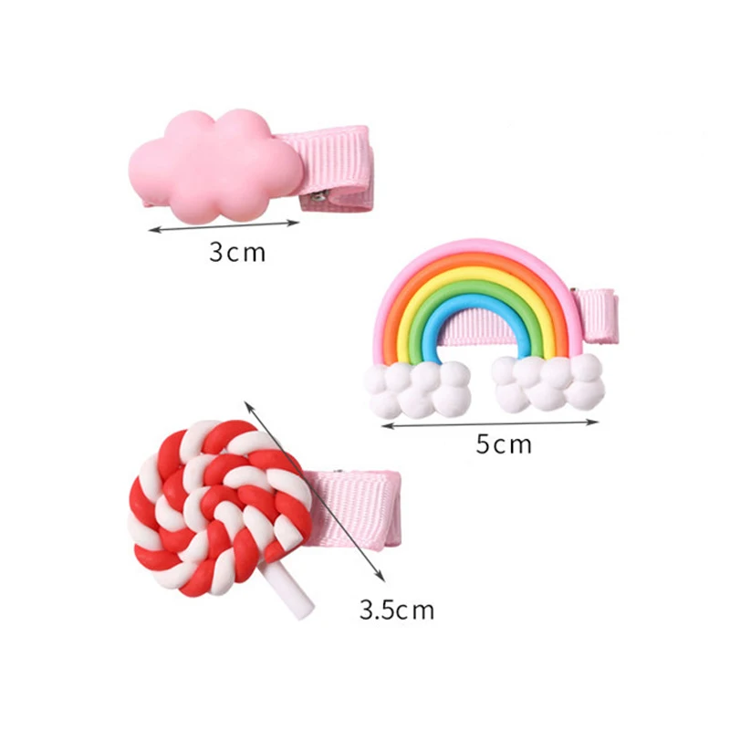 Детские заколки для волос карамельных цветов милый леденец радужные девочек