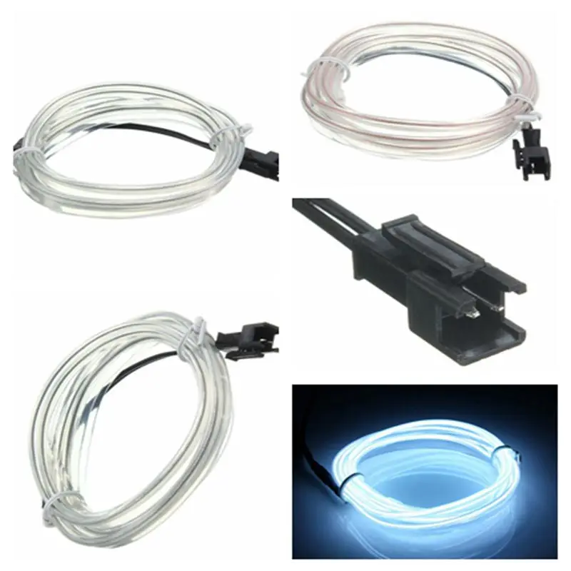 2 м гибкий авто интерьер светодиодный EL трос Трубка линия неоновый светильник