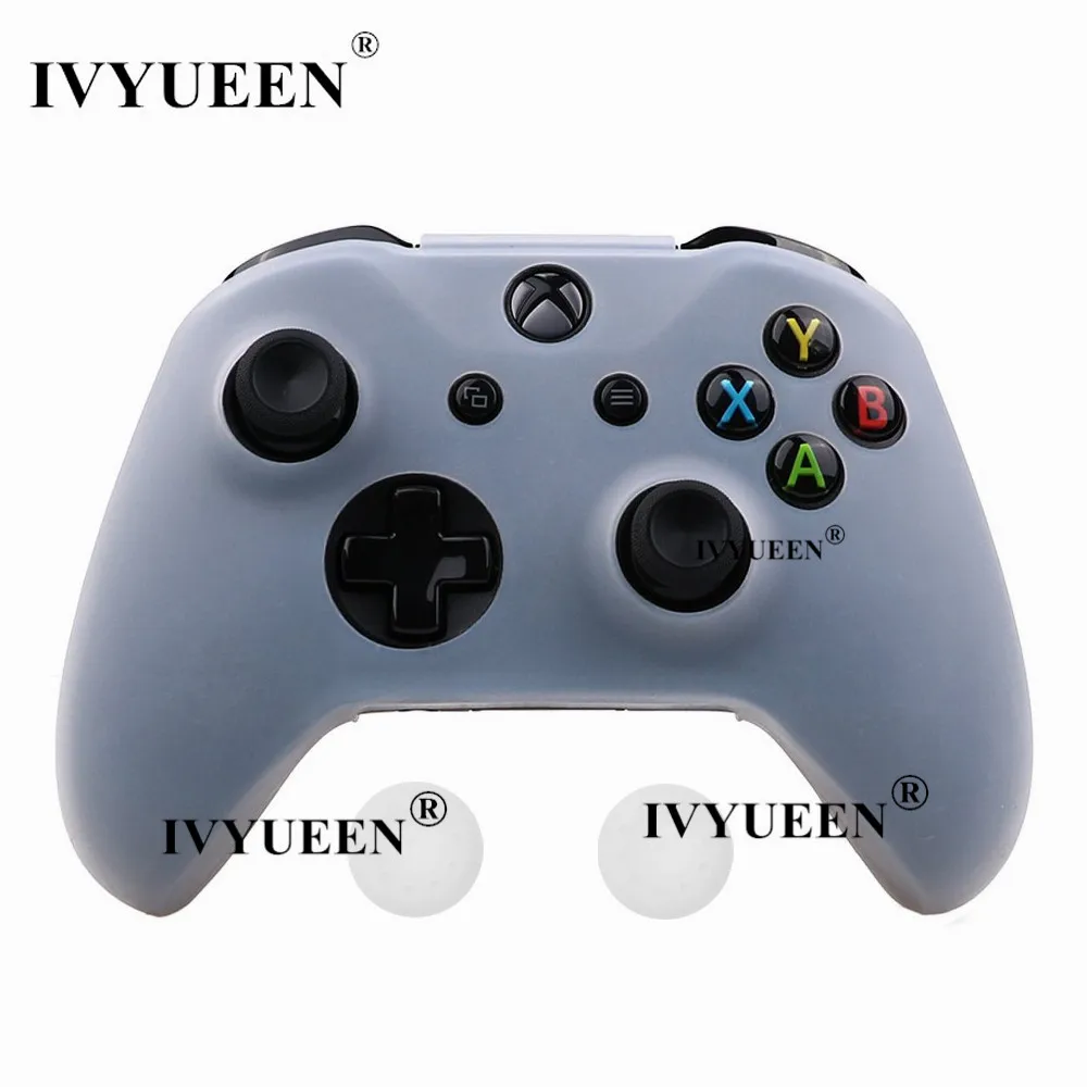 Бесцветный Силиконовый защитный чехол-накладка IVYUEEN для microsoft Xbox One X S Slim с джойстиком для джойстика для Xbox - Цвет: Бесцветный
