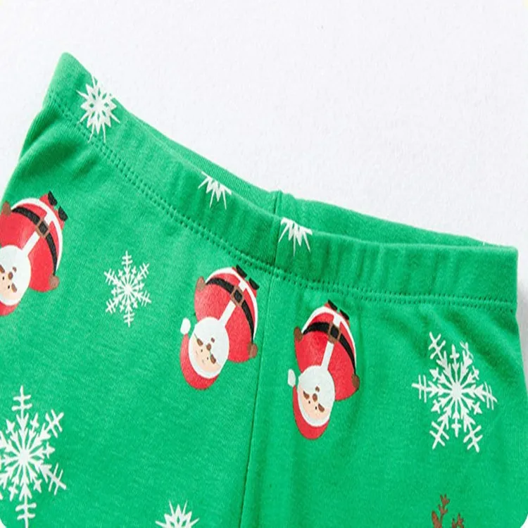 Детский осенне-зимний костюм с принтом Санта Клауса Домашняя детская одежда