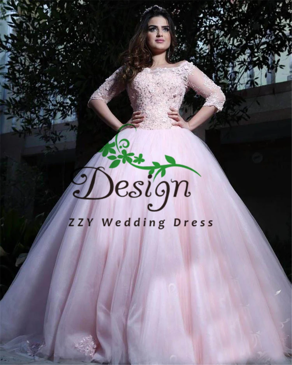 

Романтическое розовое Тюлевое платье 15, платья для Quinceanera, кружевные и тюлевые платья с аппликацией цветами и кристаллами, платья для 15 ...