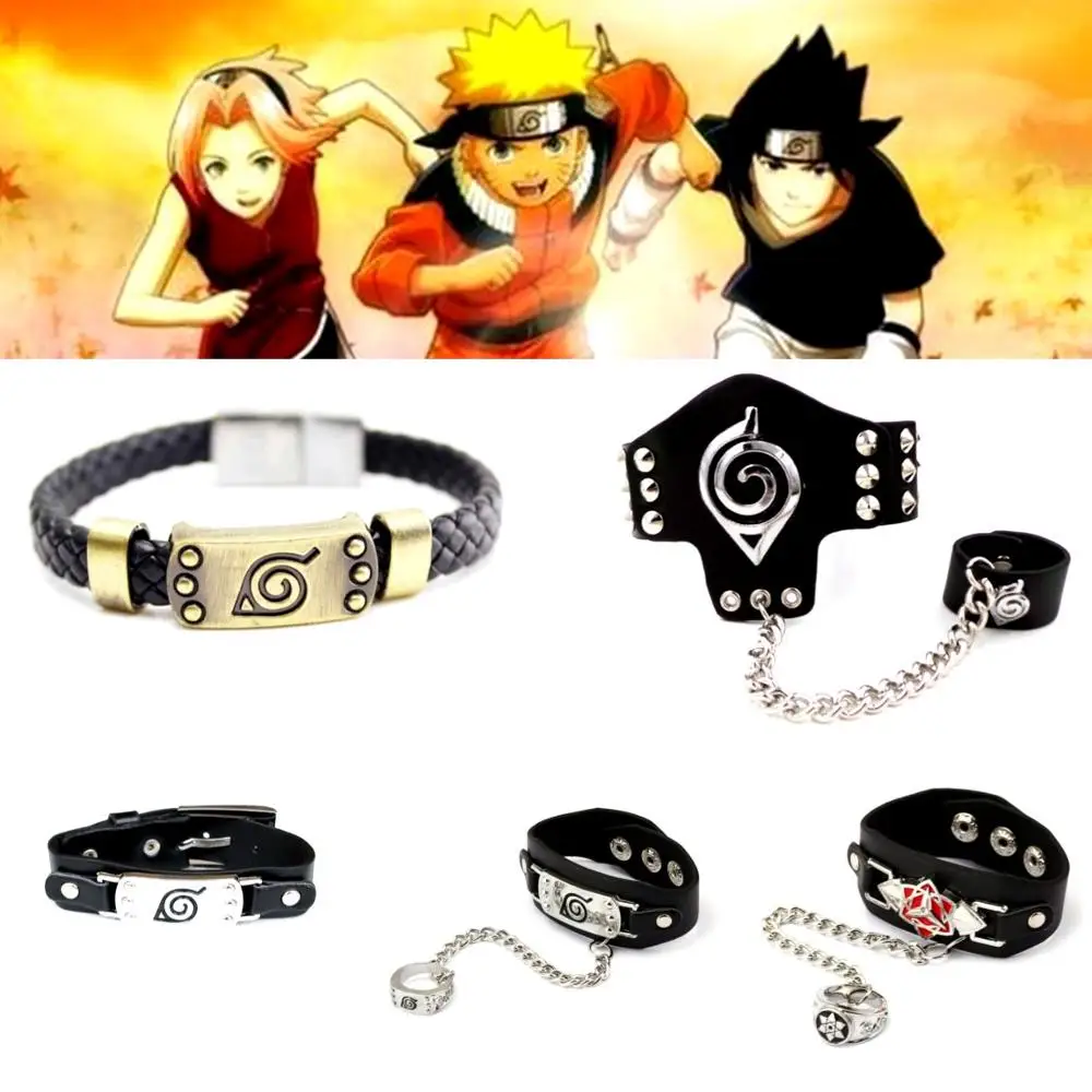 Hot Selling Anime Akatsuki Uchiha Kakashi Sasuke Sharingan Bracelet Cosplay Props Christmas Gift for Boys Adult | Тематическая