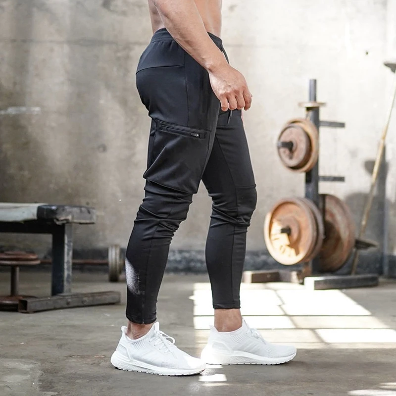 Модные мужские брюки для фитнеса Свободные тренировочные бега спортивные