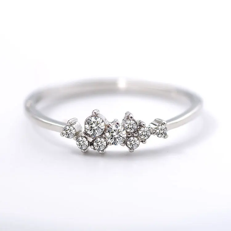 

Stylish Fashion Women Ring Finger Jewelry Sliver /Gold Color Rhinestone Crystal Opal Rings 6/7/8/9 Size Hot Sale