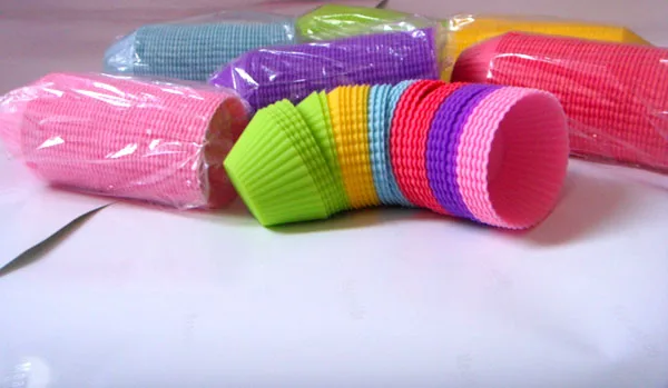 Бесплатная доставка 5 шт Мягкие силиконовые круглые чашки для тортов 7x4x3 2 см