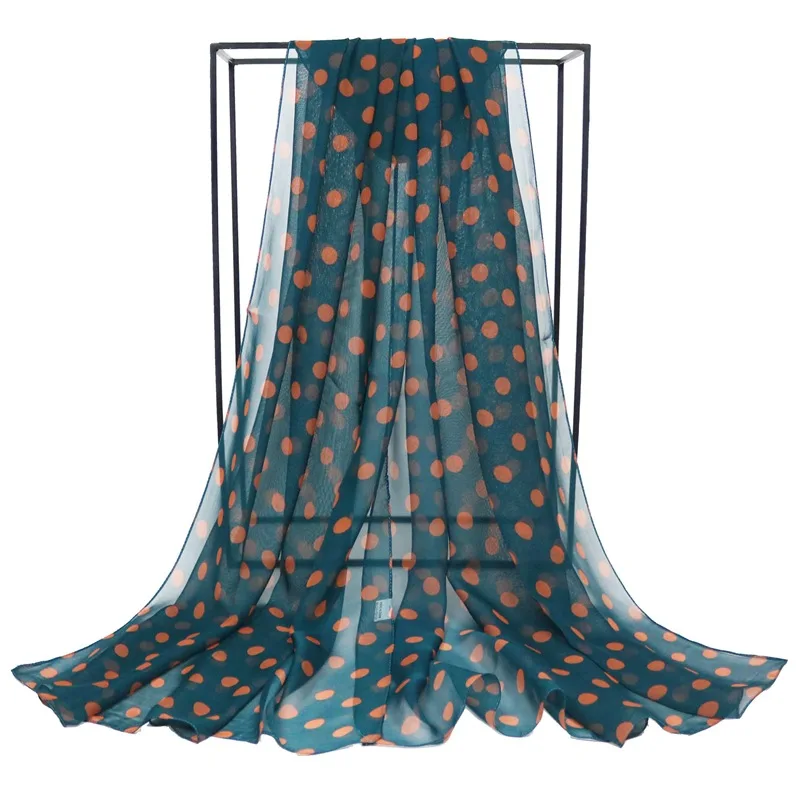 

Women's Chiffon Flower Scarf Floral Scarves Print Chiffon Scarf Polka Dot Shawls Long Scarf Wrap