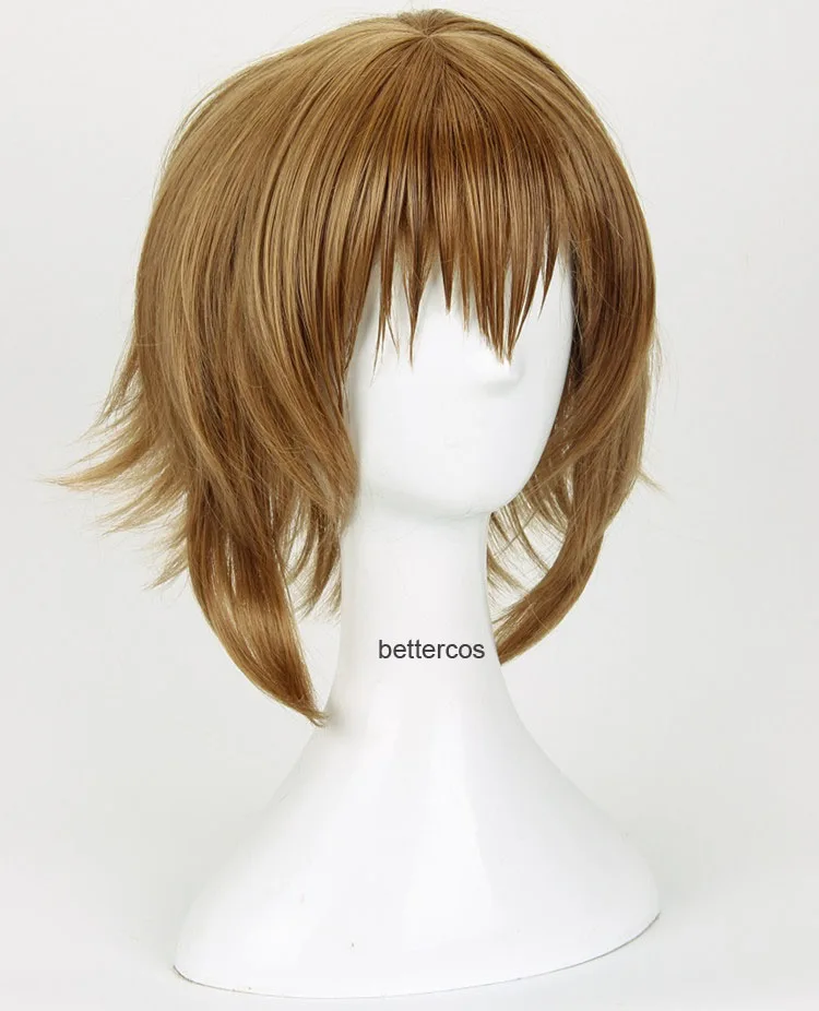 

Tokyo Ghoul Fueguchi Hinami Cosplay Wigs Short Styled Straight Brown Heat Resistant Synthetic Hair Wig + Wig Cap