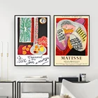 Абстрактная винтажная французская выставка Matisse, настенная Картина на холсте, скандинавские постеры и искусство для декора гостиной