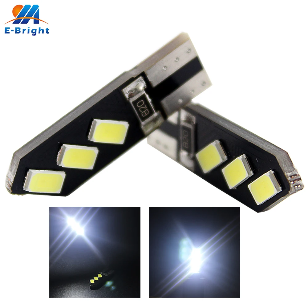 50X W5W Canbus 12 В 1 5 Вт T10 5730 6 SMD светодиодные лампы Автомобильный прибор для чтения