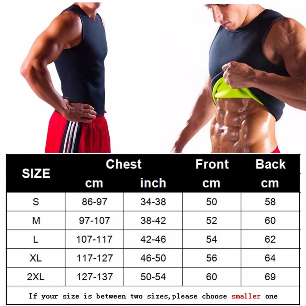 Мужской неопреновый жилет для похудения формирователь тела футболка сауна пот