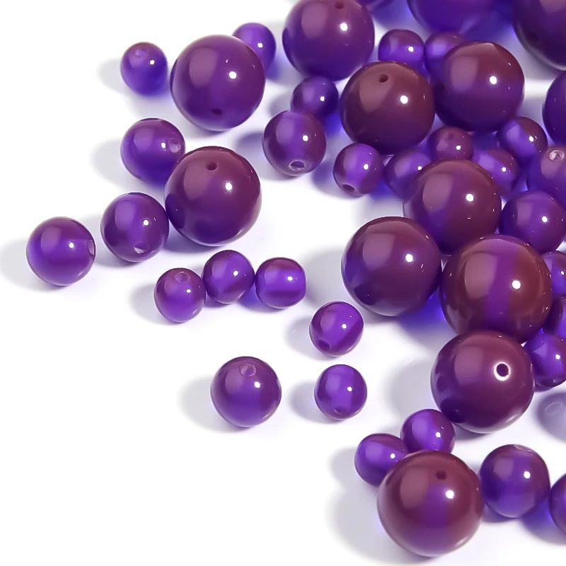 

6 8 10 12 14 16 18mm Resin Spacer Beads Round Stripe Beads For Bracelet Jewelry Making Findings DIY Crafts Accessories