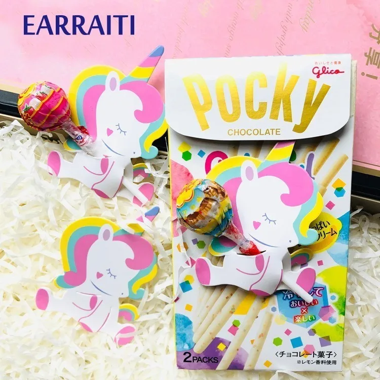 

100PCS Unicorn Lollipop Decoration Message Card Unicorn Party Candy Lollipop Decoration Card For Kids Girl Birthday Party Favor