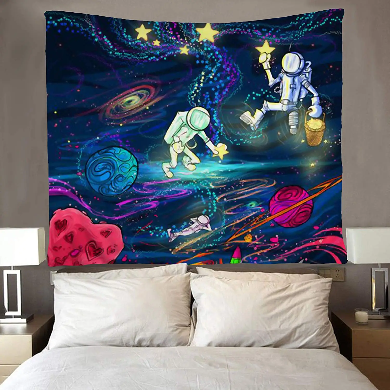 Астронавт в космос картина маслом гобелены настенная подвеска|Декоративные