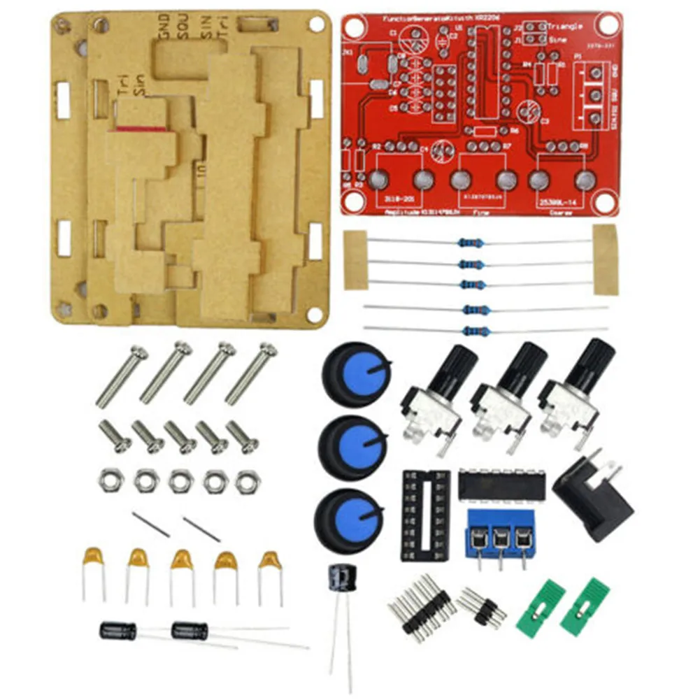 

1Hz -1MHz XR2206 Function Signal Generator DIY Kit Sine Triangle Square Output Signal Generator Adjustable Frequency Amplitude