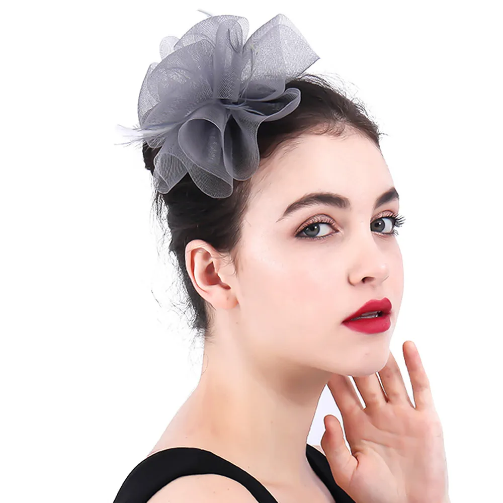 

Wedding Bride Nylon Hair Fascinator Accessories Elegant Women Fashion Headwear Headband For Ladies Occasion Formal Headdress