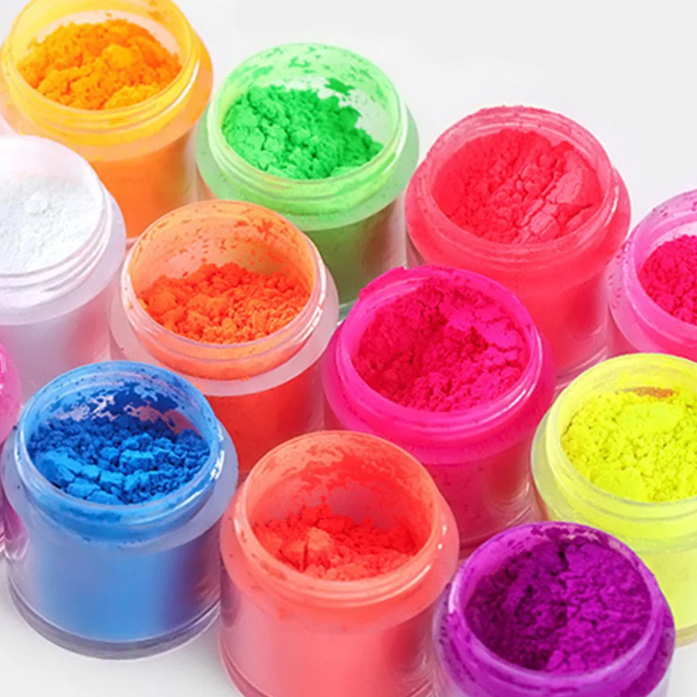 12 цветов ультратонкие светящиеся DIY вечерние флуоресцентные блестки Набор для