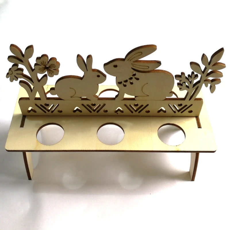 

Wooden Easter Egg Shelves Easter Ornament DIY Gift Happy Easter Party Decoration 69HF