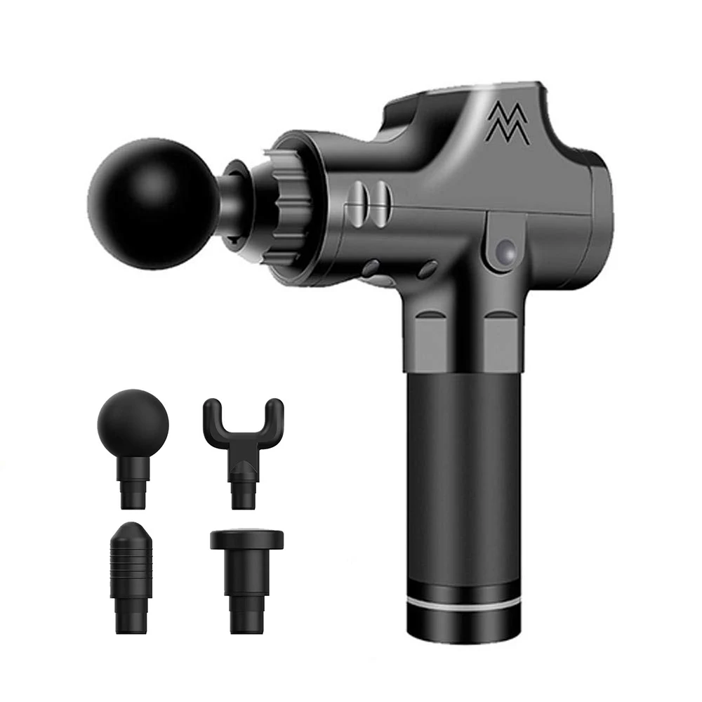 Электрический Частотный Вибрационный Массажный пистолет для мышц с 4 массажными