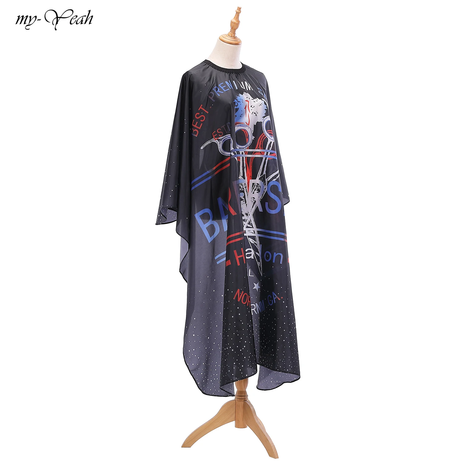 Myyeah 3 Стильная накидка для парикмахерской из полиэстера водонепроницаемая