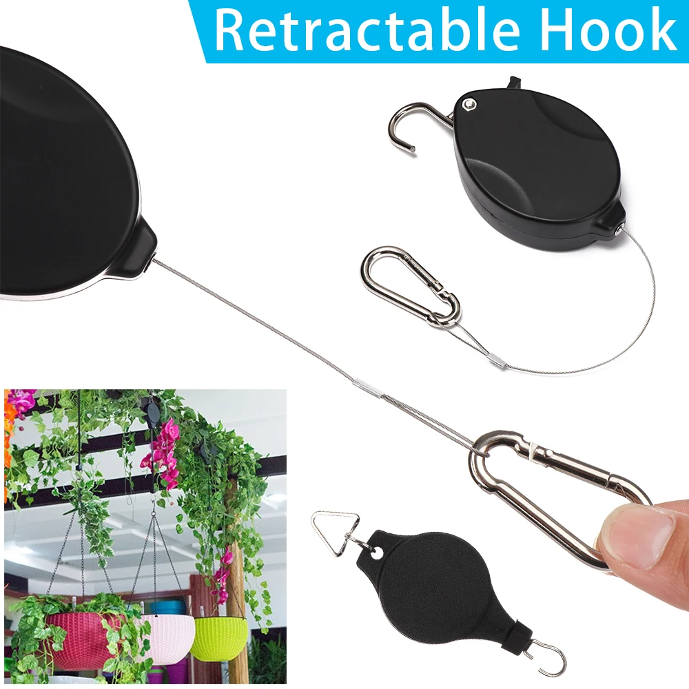 Прочный выдвижной подвесной стеллаж для хранения садовая корзина веревка шкив