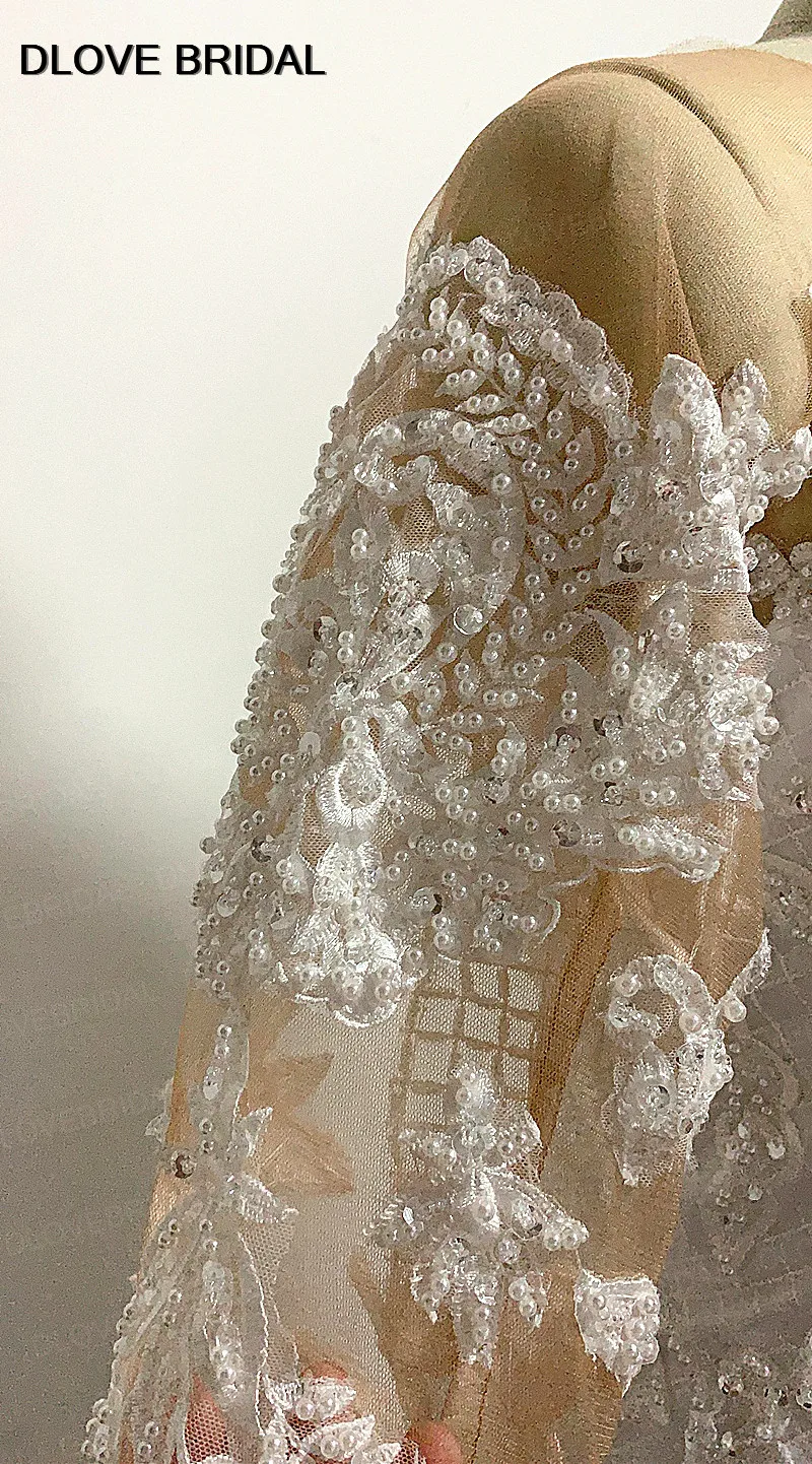 High Quality Mermaid Wedding Dress with Sleeves Delicate Pearl Beaded Bridal Gown Real Photos | Свадьбы и торжества